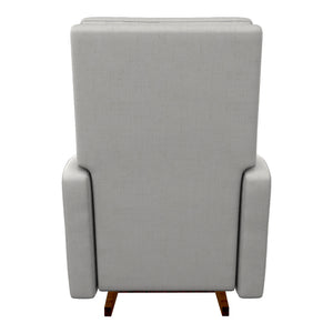 Fauteuil berçant et inclinable en tissu blanc - Lennon