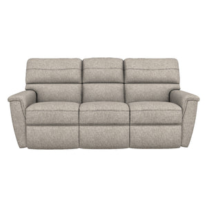 Sofa inclinable motorisé en tissu beige avec télécommandes sans fil - Ava Motion