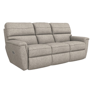 Sofa inclinable motorisé en tissu beige avec télécommandes sans fil - Ava Motion