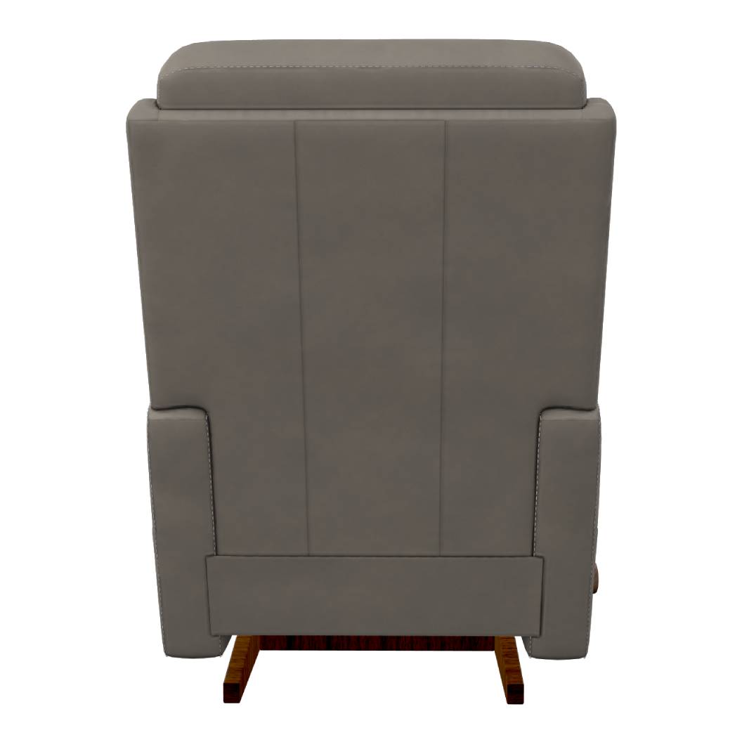 Fauteuil brun grisâtre en cuir berçant et inclinale - Finley