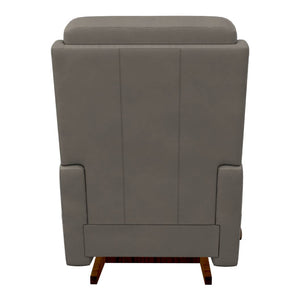 Fauteuil brun grisâtre en cuir berçant et inclinale - Finley