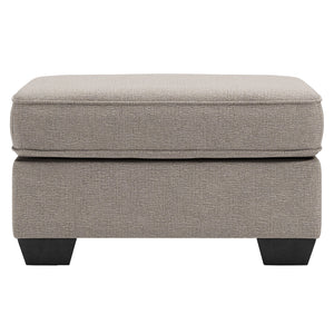Ottoman Greaves en tissu gris pierre