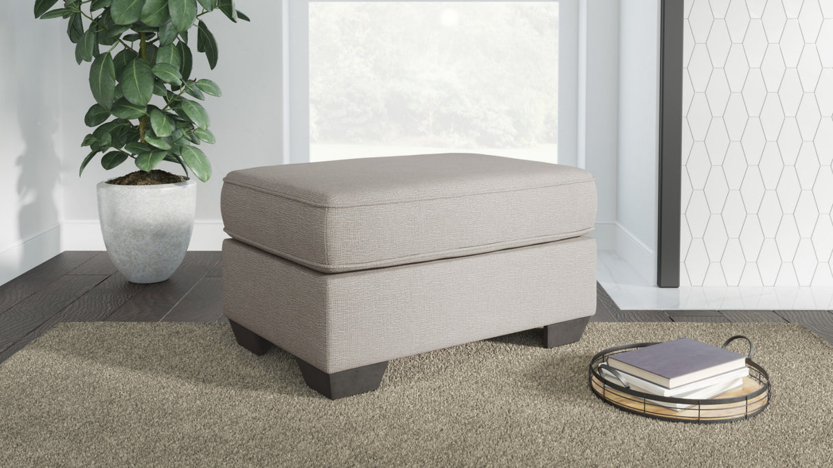 Ottoman Greaves en tissu gris pierre