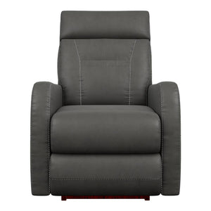 Fauteuil gris foncé en cuir motorisé - Lennon Recliner