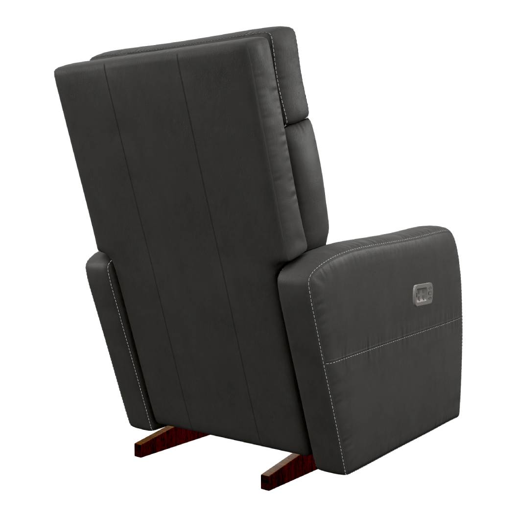 Fauteuil gris foncé en cuir motorisé - Lennon Recliner