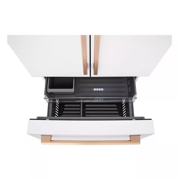 Réfrigérateur porte française 36 po, 26,5 pi³, 3 portes, Blanc - Essence White avec Door Cooling