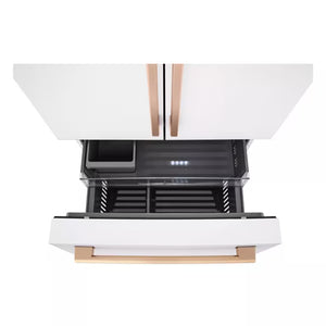 Réfrigérateur porte française 36 po, 26,5 pi³, 3 portes, Blanc - Essence White avec Door Cooling