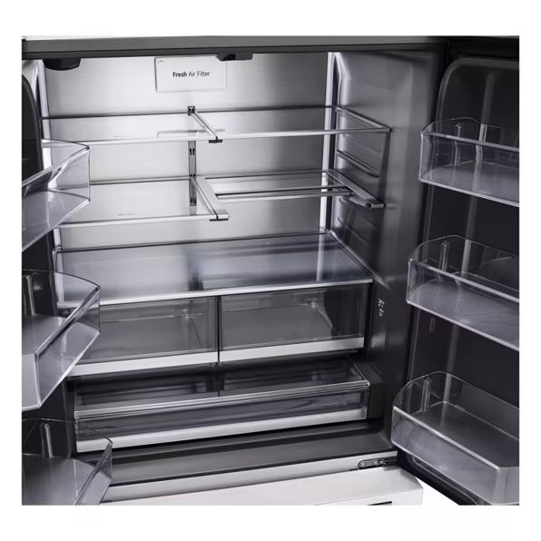 Réfrigérateur porte française 36 po, 26,5 pi³, 3 portes, Blanc - Essence White avec Door Cooling