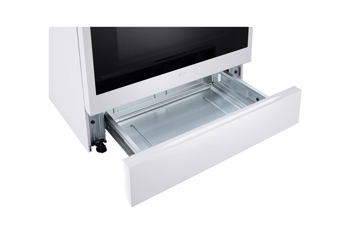 Cuisinière au gaz encastrable 30 po 6,3 pi³ Blanc - Studio - Air Fry, brûleur UltraHeat™ & InstaView