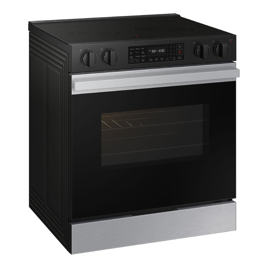 Cuisinière électrique encastrable 30 po, 6,3 pi³ Inox avec Air Fry et Nettoyage à la vapeur