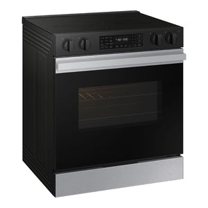 Cuisinière électrique encastrable 30 po, 6,3 pi³ Inox avec Air Fry et Nettoyage à la vapeur