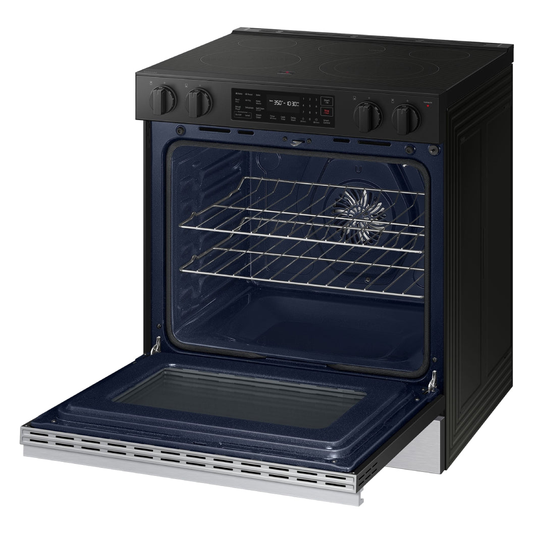 Cuisinière électrique encastrable 30 po, 6,3 pi³ Inox avec Air Fry et Nettoyage à la vapeur