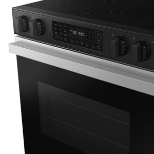 Cuisinière électrique encastrable 30 po, 6,3 pi³ Inox avec Air Fry et Nettoyage à la vapeur