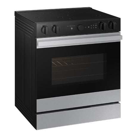 Cuisinière électrique encastrable 30 po, 6,3 pi³ Inox avec Air Fry et Wi-Fi - Série Bespoke