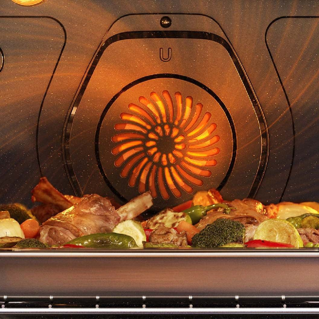 Cuisinière encastrable 30 po, 6,3 pi³ Inox - Série Bespoke avec Friture à l'air et Wi-Fi