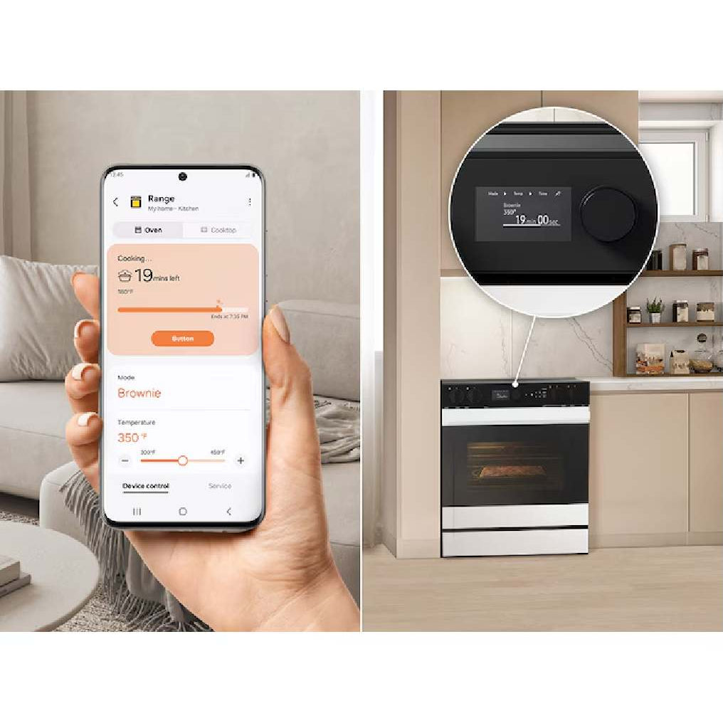 Cuisinière électrique encastrable 30 po, 6,3 pi³ avec Air Fry et Wi-Fi - Série Bespoke