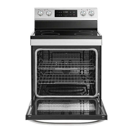 Cuisinière électrique 30 po, 6,3 pi³ Inox avec Fonction gril et Nettoyage à la vapeur