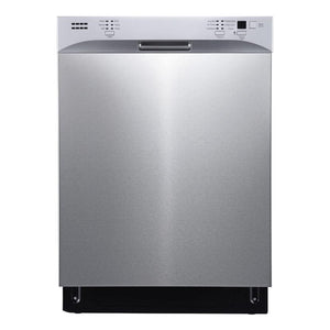 Lave-vaisselle encastrable 24 po. 52 dBA Inox à cuve hybride