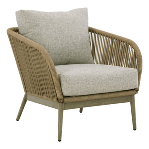 Ensemble de 2 fauteuils en faux bois beige - Swiss Valley
