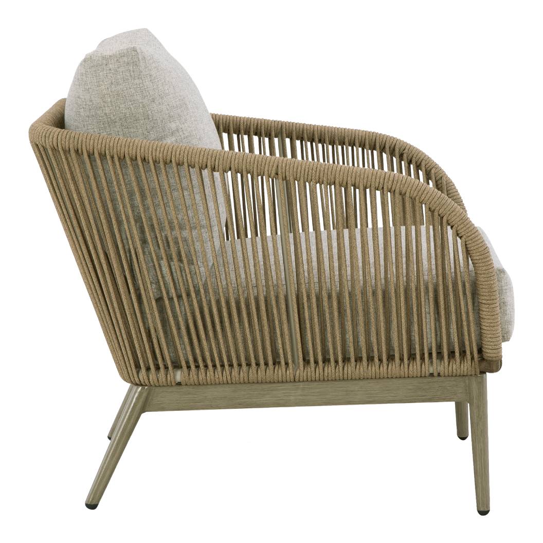 Ensemble de 2 fauteuils en faux bois beige - Swiss Valley
