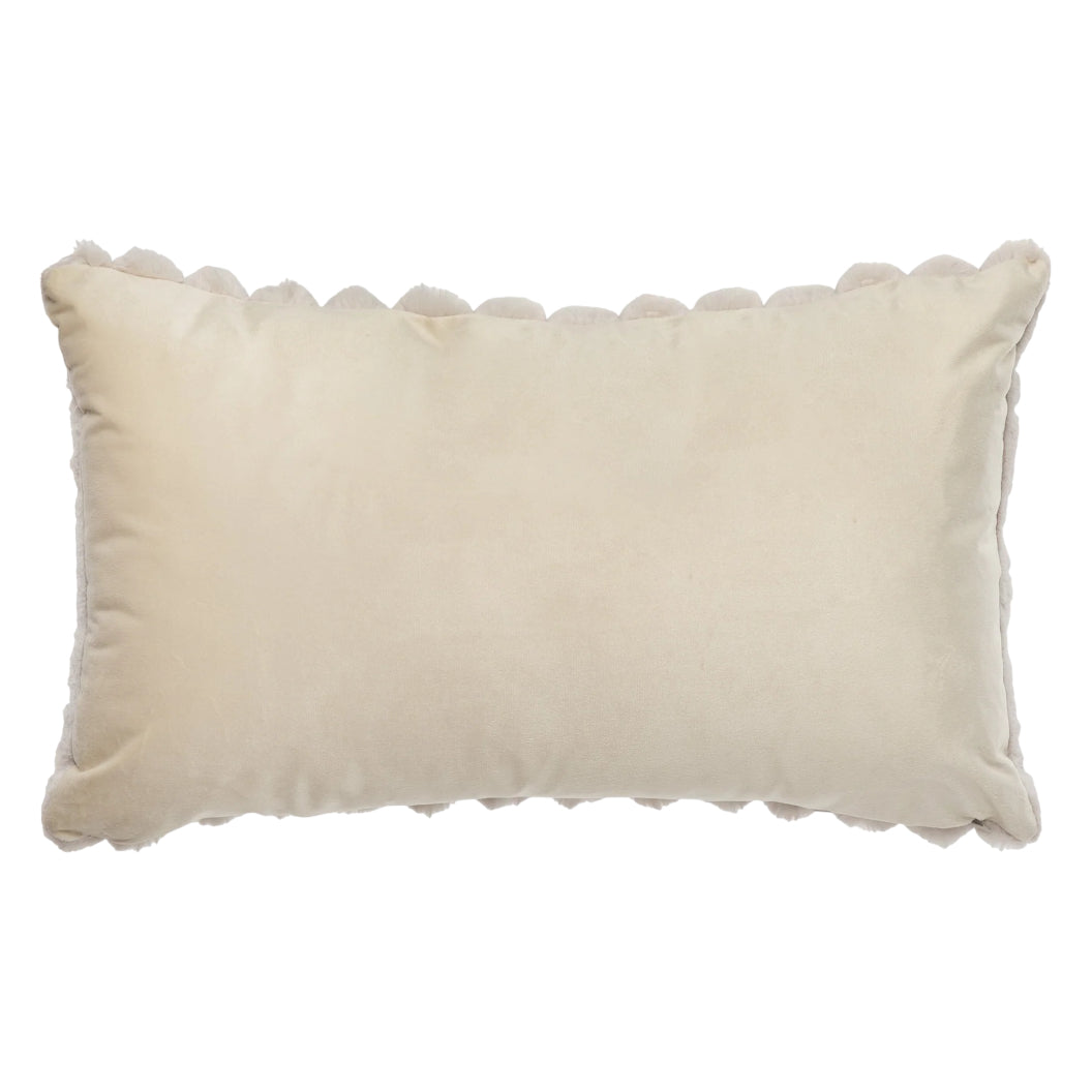 Coussin 12 x 20 po en fausse fourrure - Raya