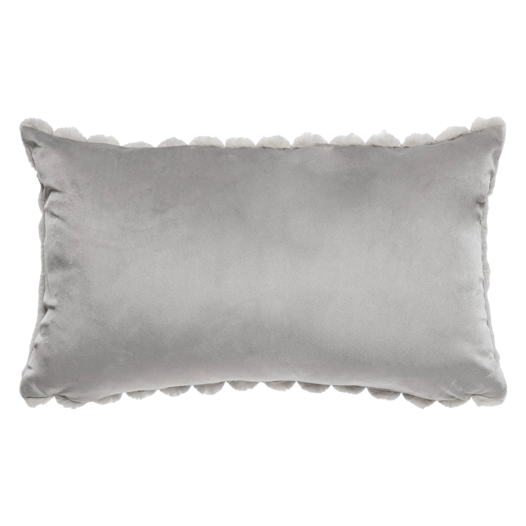 Coussin 12 x 20 po en fausse fourrure - Raya