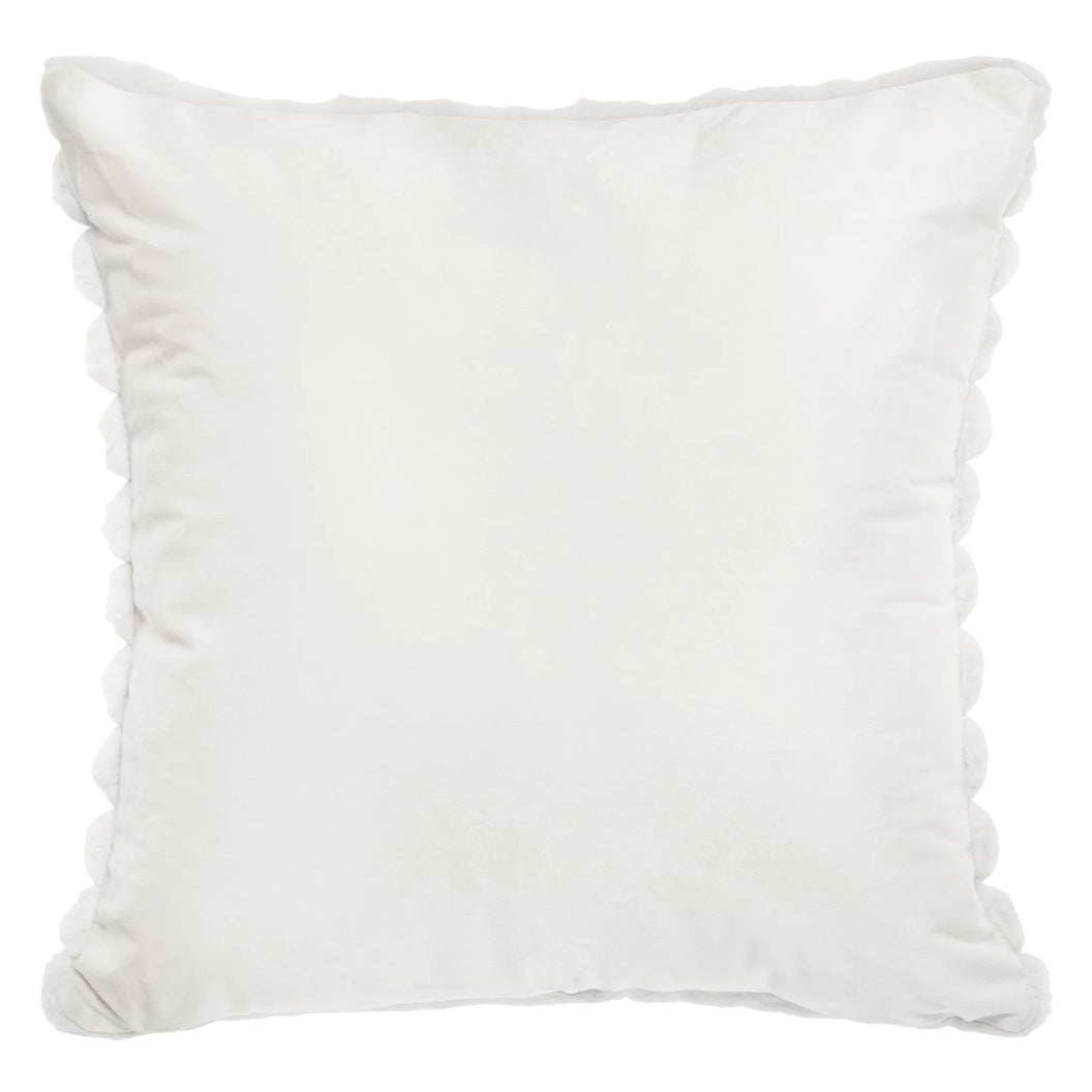 Coussin 18 x 18 po en fausse fourrure - Raya
