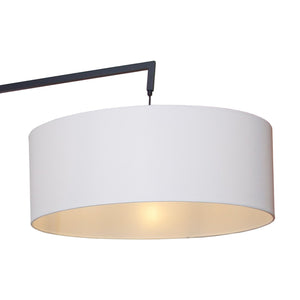 Lampe sur pied arquée en métal noir 87 po. - Brennin