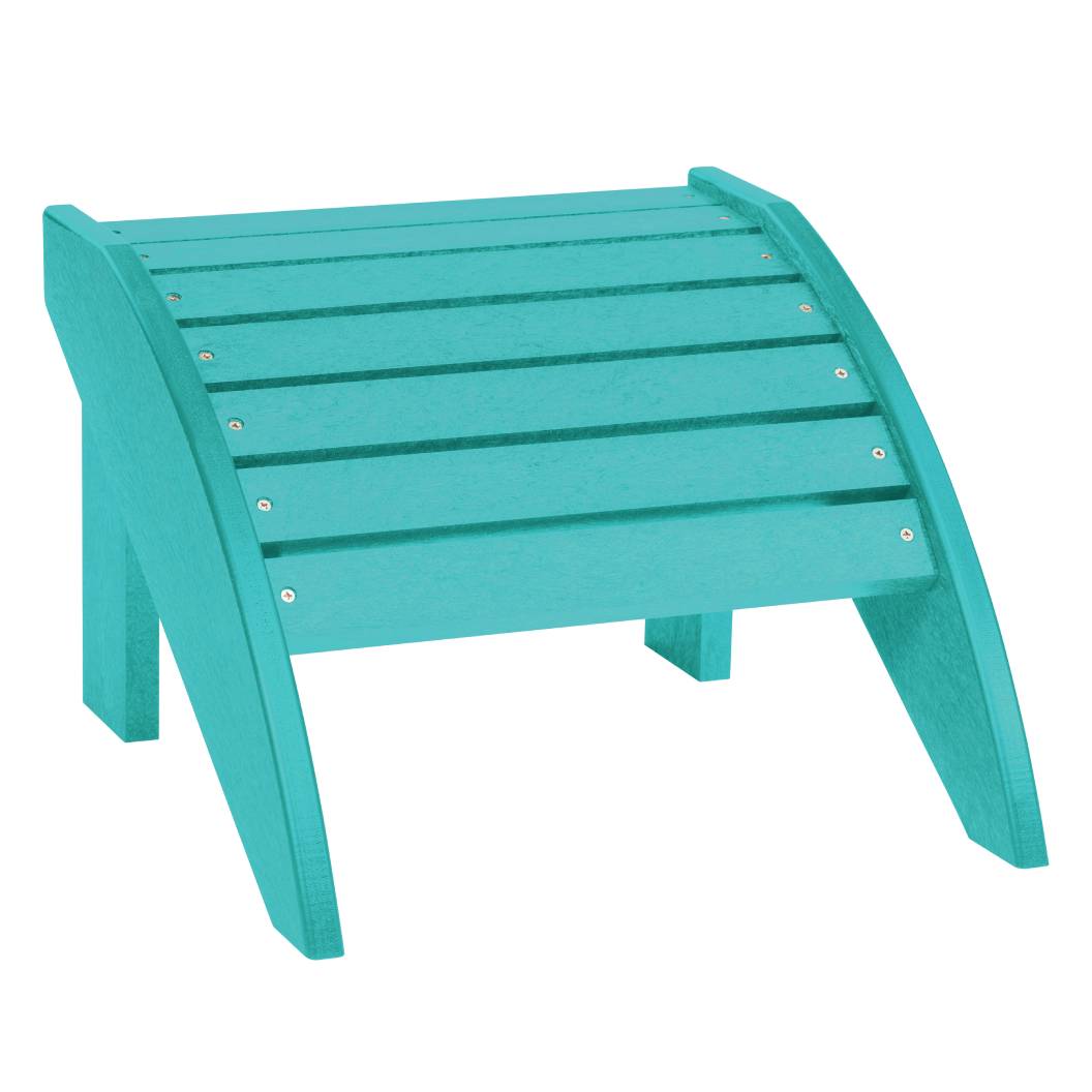 Repose pied turquoise plastique recyclé - Adirondack