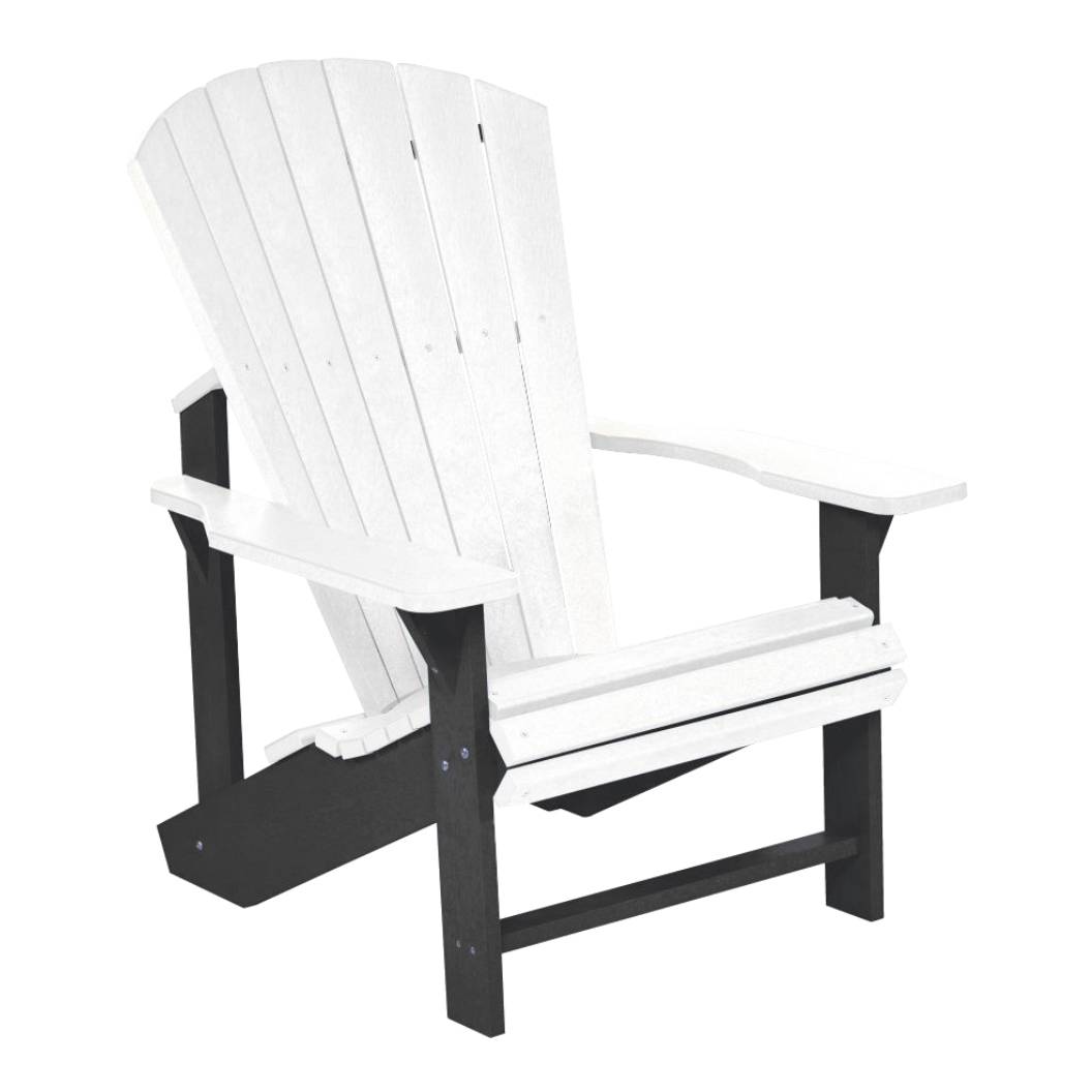 Chaise extérieure blanche-noire plastique recyclé - Adirondack