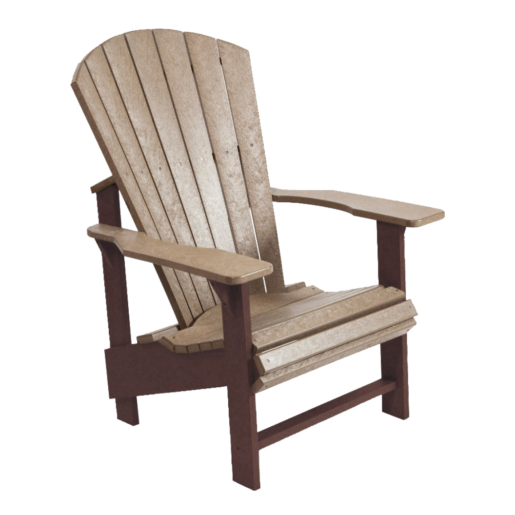 Chaise extérieur beige chocolat  plastique recyclé -  Adirondack Vertical