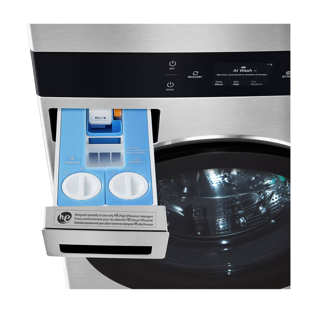Tour de lavage frontale Intelligence intégrée inox 5.0 pi³ / 7.4 pi³