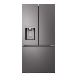 Réfrigérateur portes françaises Inox noir 33po