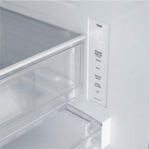 Réfrigérateur portes françaises Inox noir 33po