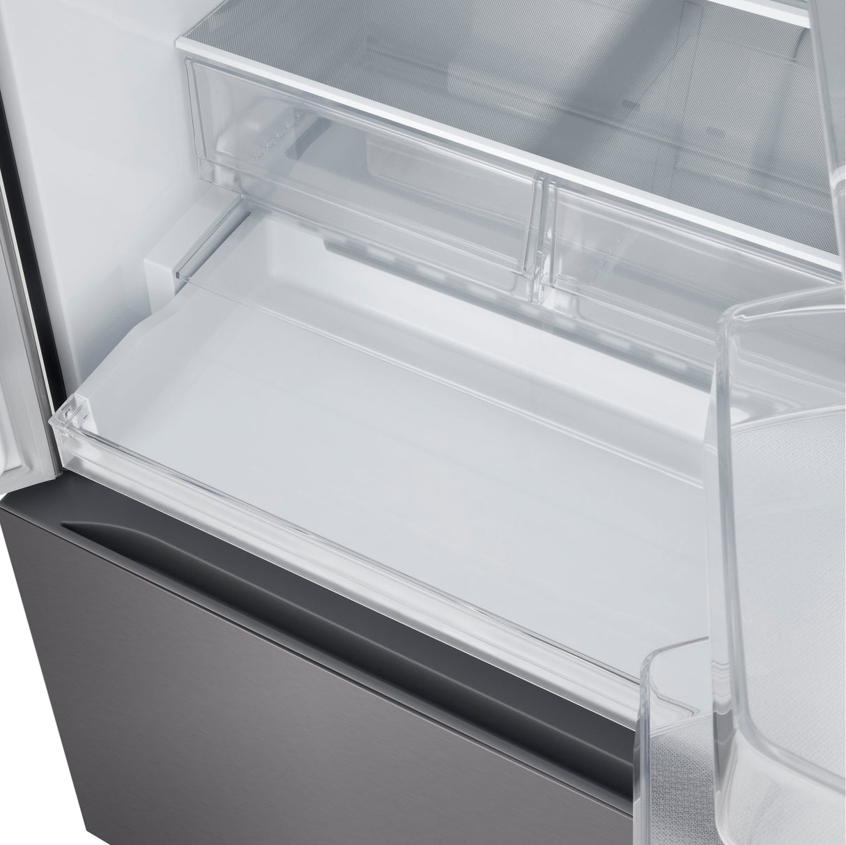 Réfrigérateur portes françaises Inox noir 33po