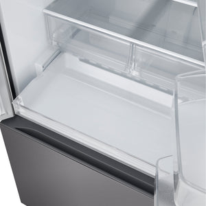 Réfrigérateur portes françaises Inox noir 33po