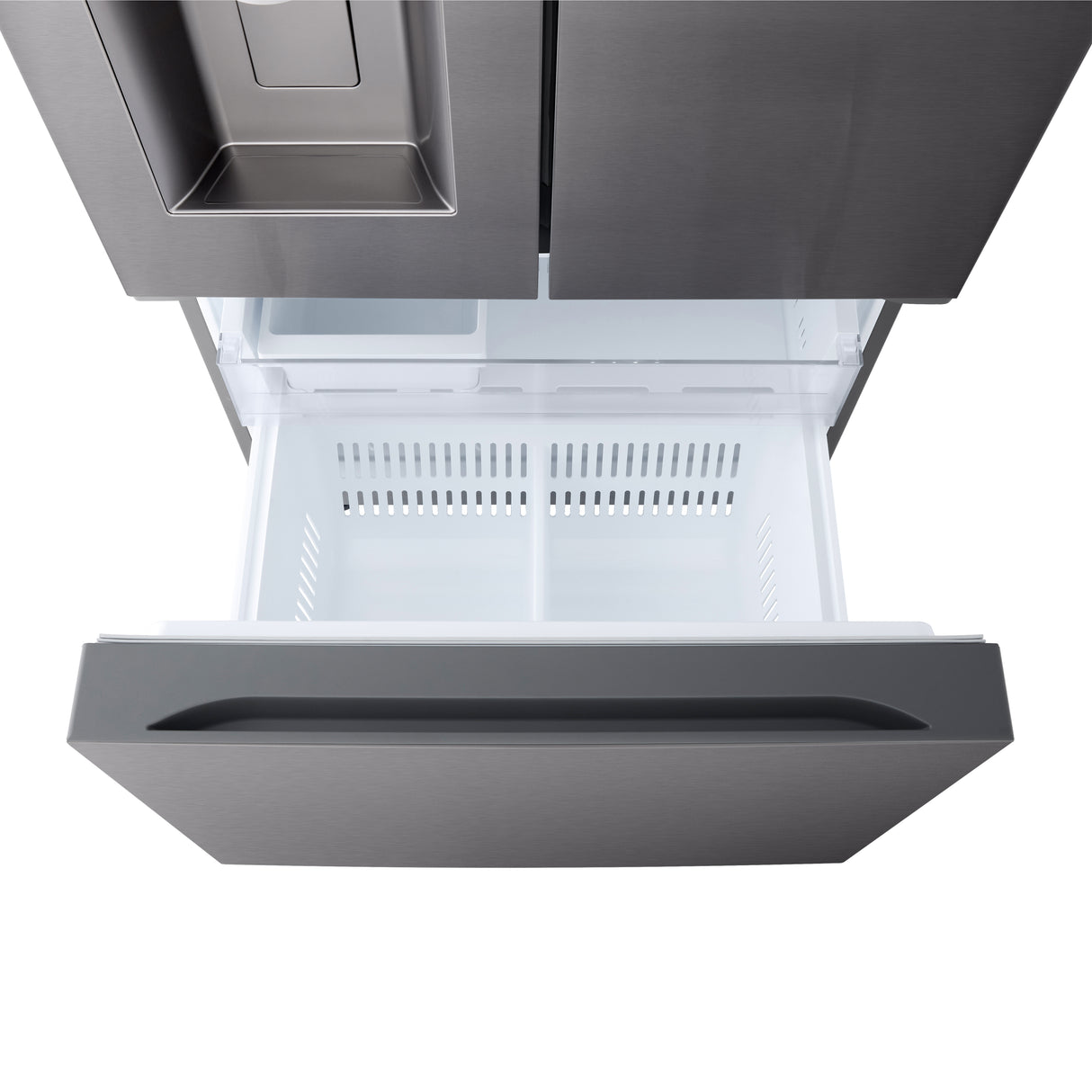 Réfrigérateur portes françaises Inox noir 33po