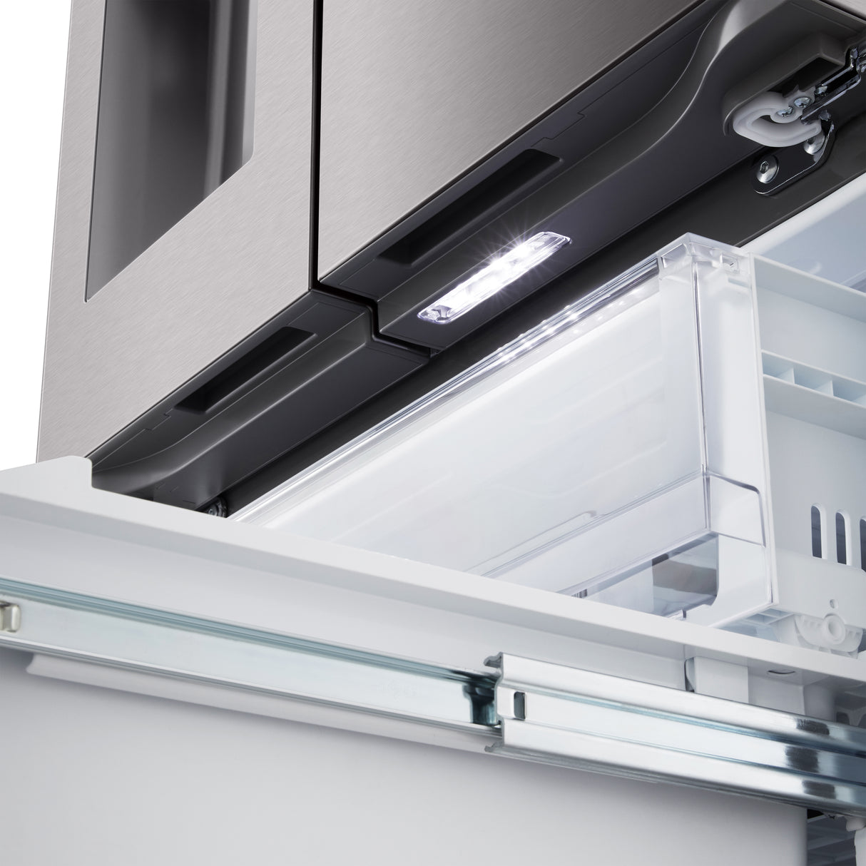 Réfrigérateur portes françaises Inox noir 33po
