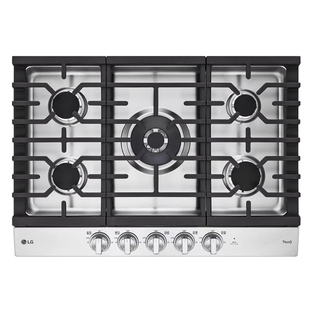 Plaque de cuisson au gaz 30 po. avec 5 brûleurs
