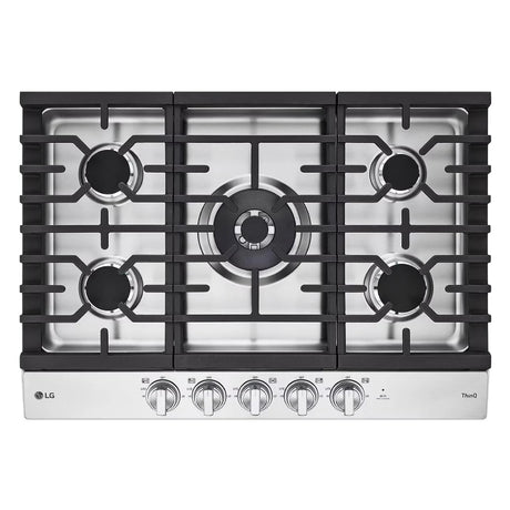 Plaque de cuisson au gaz 30 po. avec 5 brûleurs