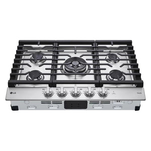 Plaque de cuisson au gaz 30 po. avec 5 brûleurs