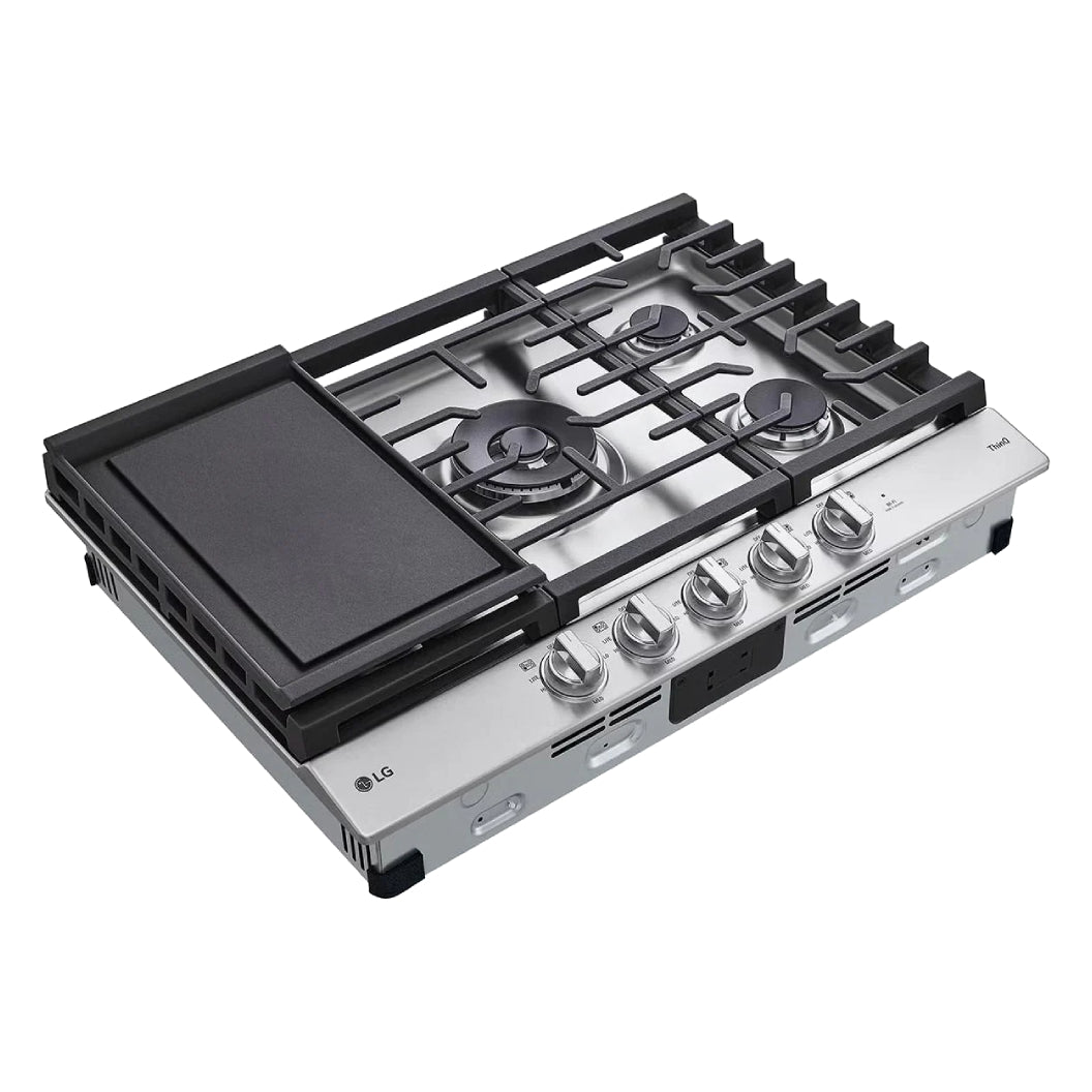 Plaque de cuisson au gaz 30 po. avec 5 brûleurs