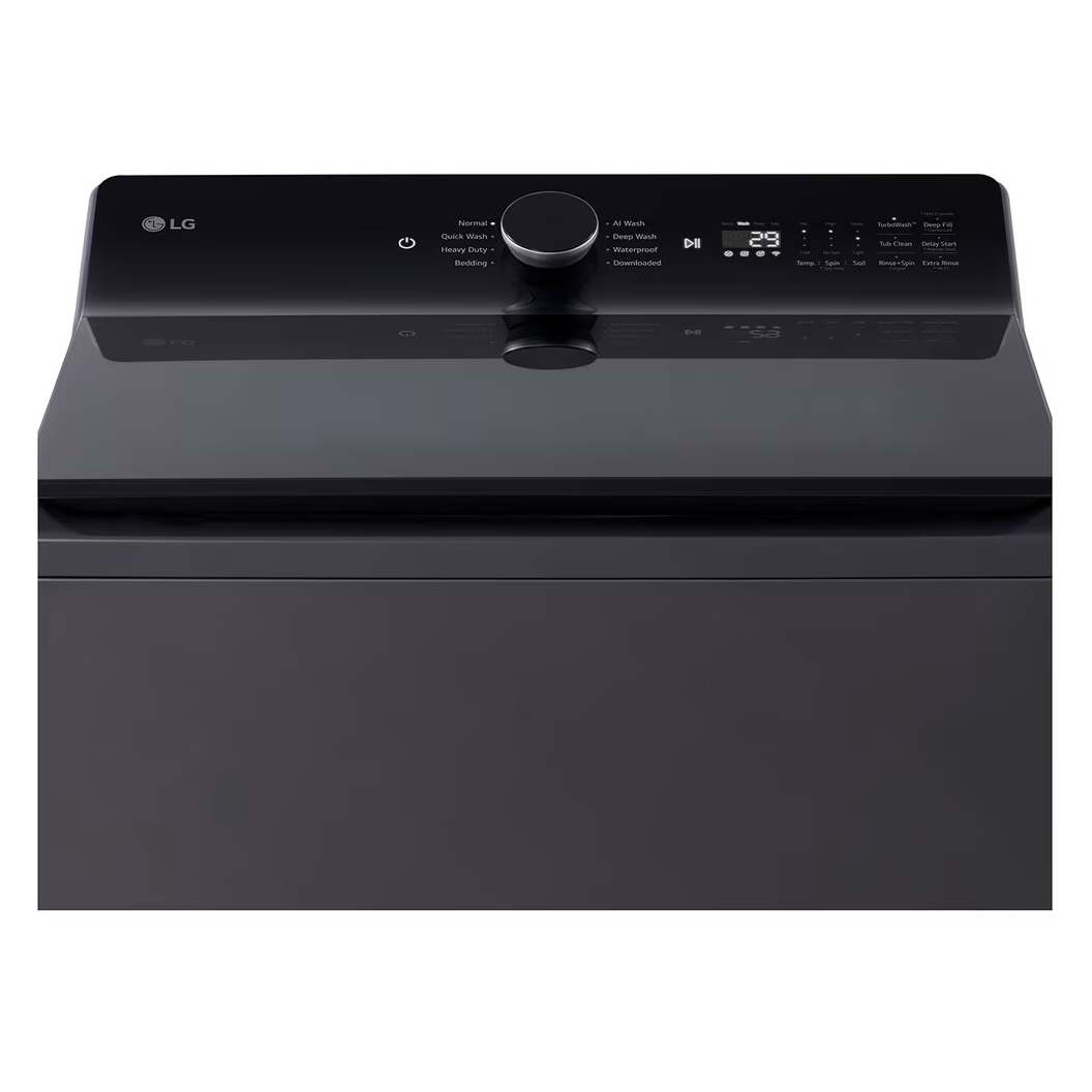 Laveuse à chargement par le haut 27 po, 6,1 pi³ Noir avec TurboWash3D™, de grande capacité