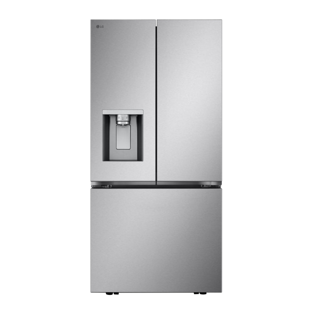 Réfrigérateur porte française 33 po à 3 portes Inox Distributeur à eau & machine à glaçons