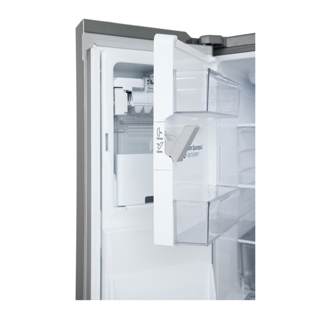 Réfrigérateur porte française 33 po à 3 portes Inox Distributeur à eau & machine à glaçons