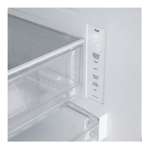 Réfrigérateur porte française 33 po à 3 portes Inox Distributeur à eau & machine à glaçons