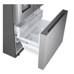Réfrigérateur porte française 33 po à 3 portes Inox Distributeur à eau & machine à glaçons