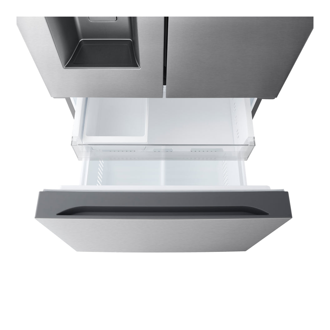Réfrigérateur porte française 33 po à 3 portes Inox Distributeur à eau & machine à glaçons