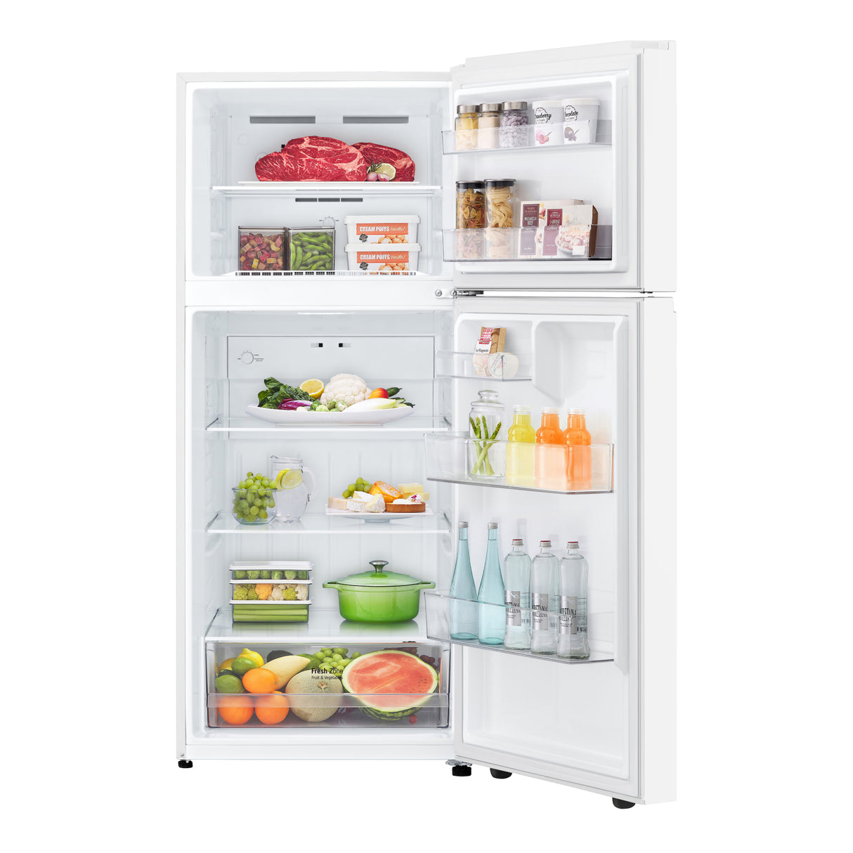 Réfrigérateur congélateur supérieur Blanc 28po