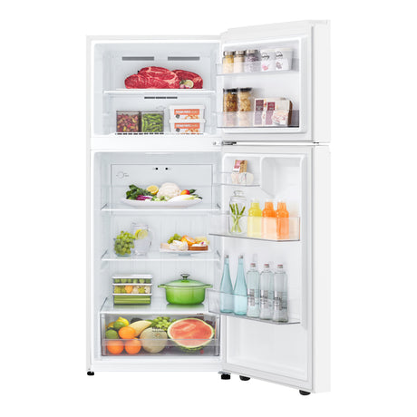 Réfrigérateur congélateur supérieur Blanc 28po